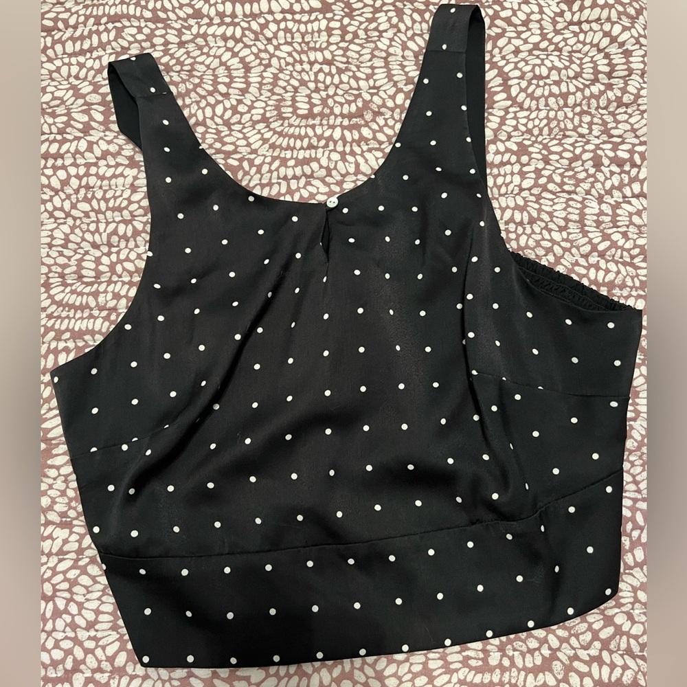 Madewell polka dot satin top